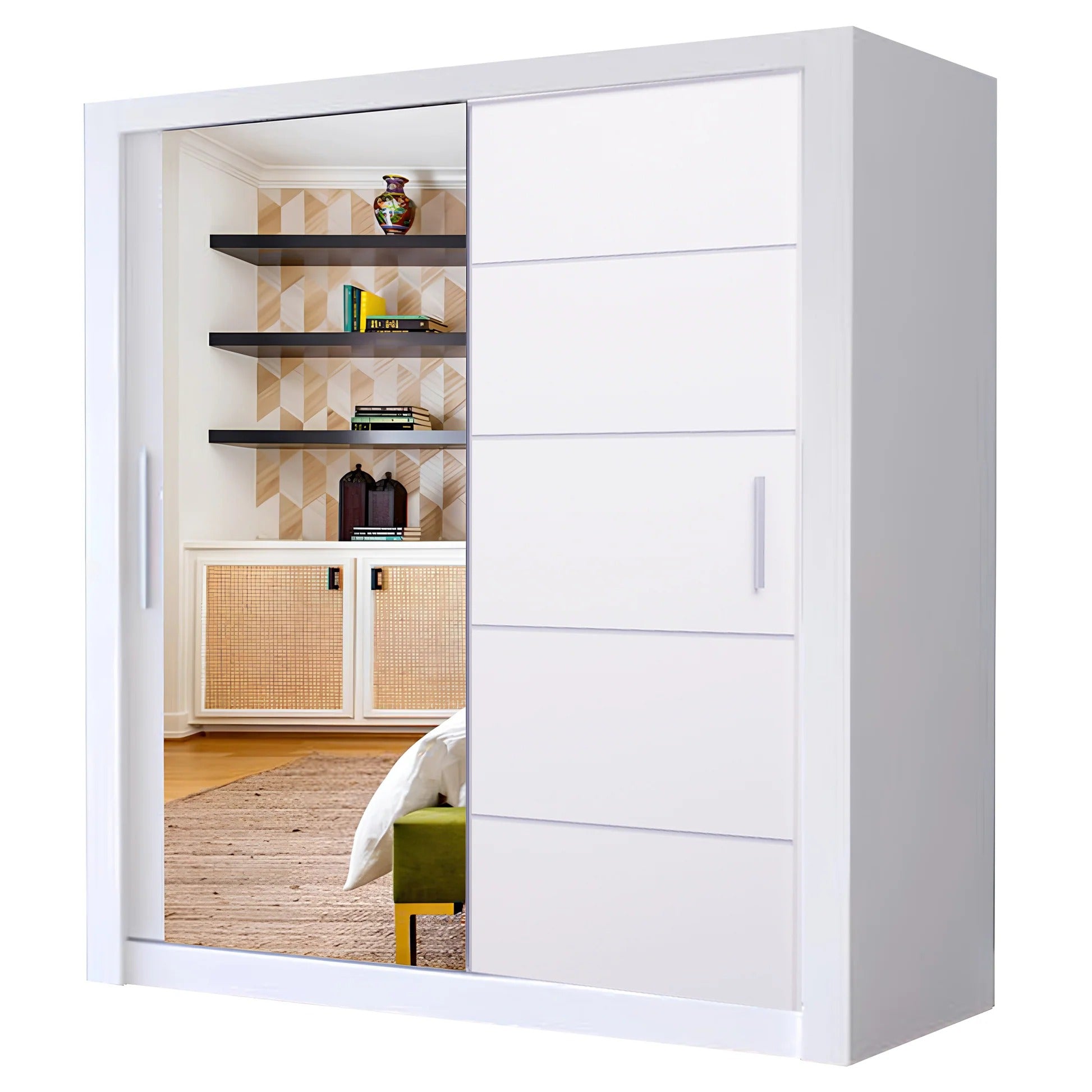 203cm Lyon Sliding Door Wardrobe – Contemporary Storage for Modern UK Homes