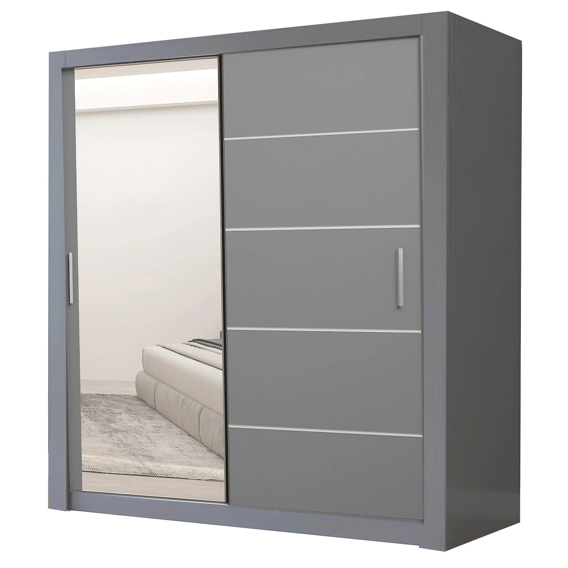 203cm Lyon Sliding Door Wardrobe – Contemporary Storage for Modern UK Homes