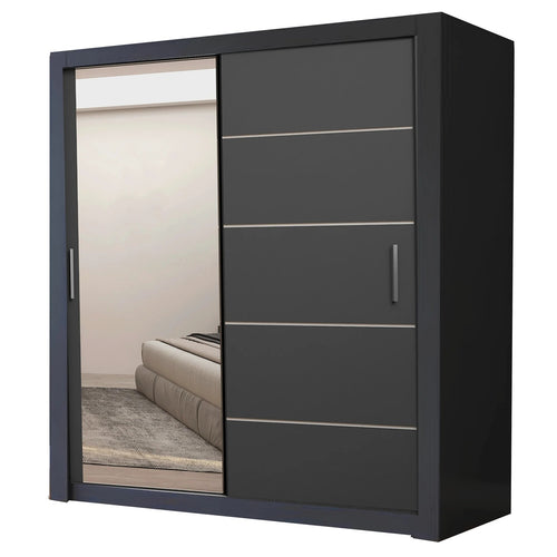 203cm Lyon Sliding Door Wardrobe – Contemporary Storage for Modern UK Homes